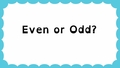 Thumbnail for Even or odd number of shapes - up to 20 video