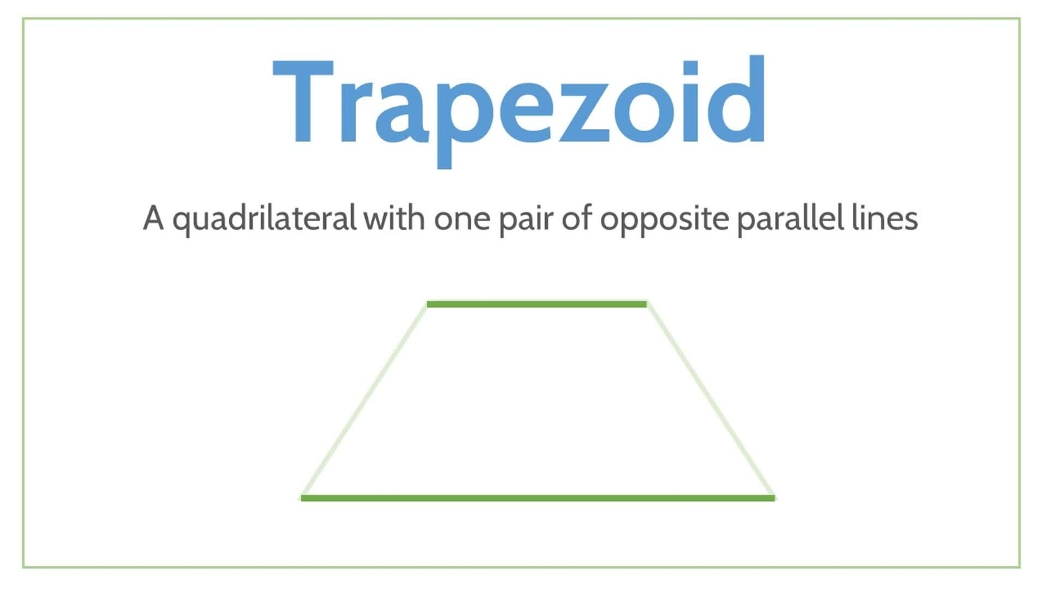 Identify trapezoids