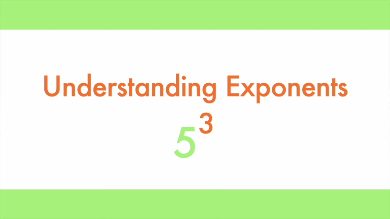 Understanding exponents