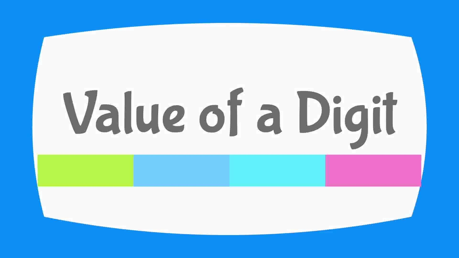 Value of a digit - up to thousands