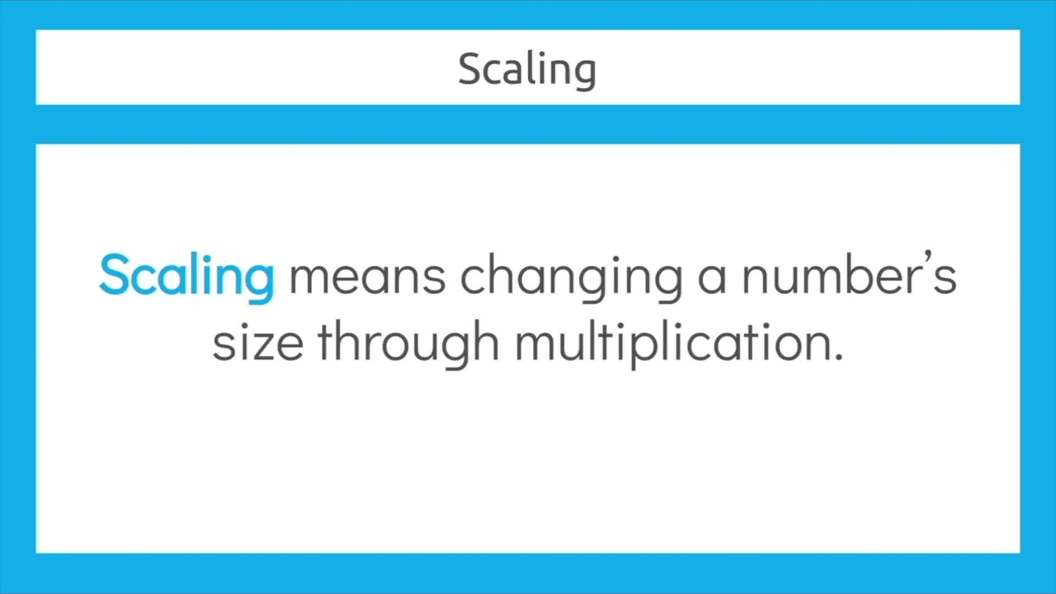 Scaling fractions by fractions