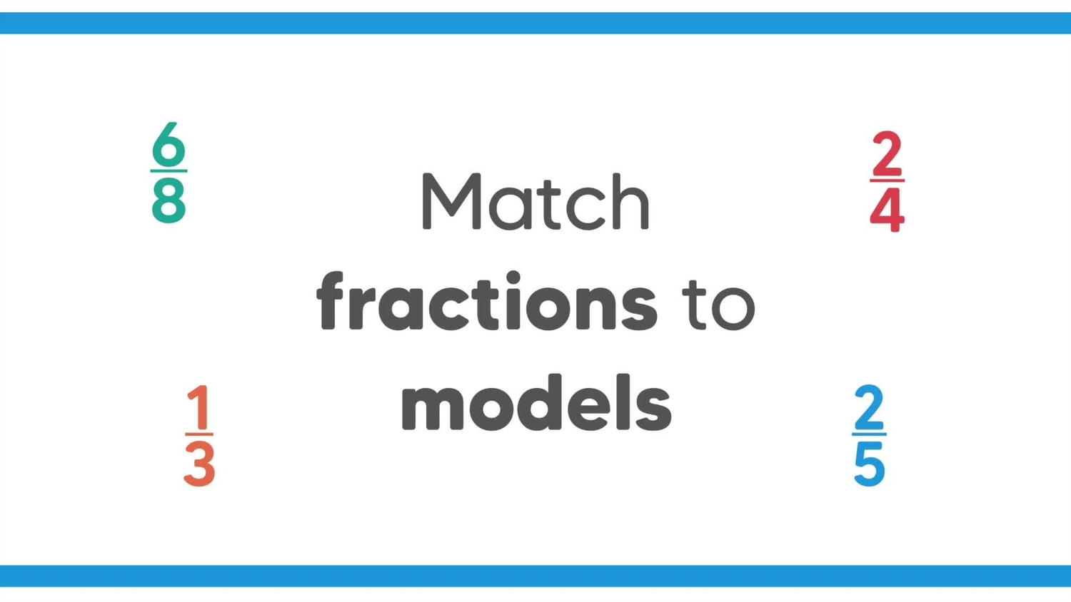 Match fractions to models