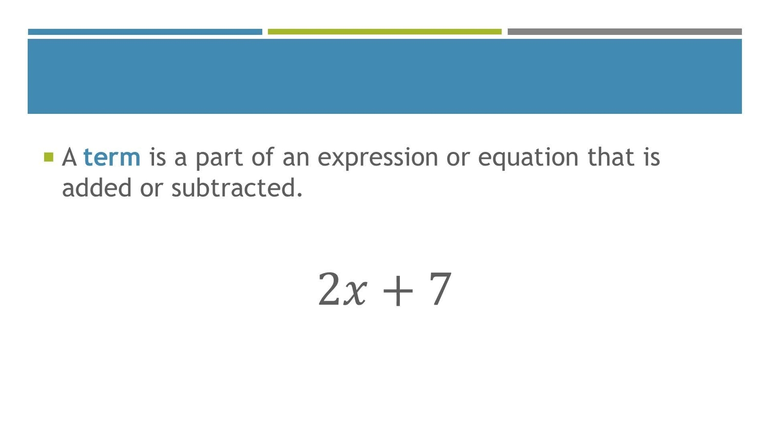 Identify terms and coefficients
