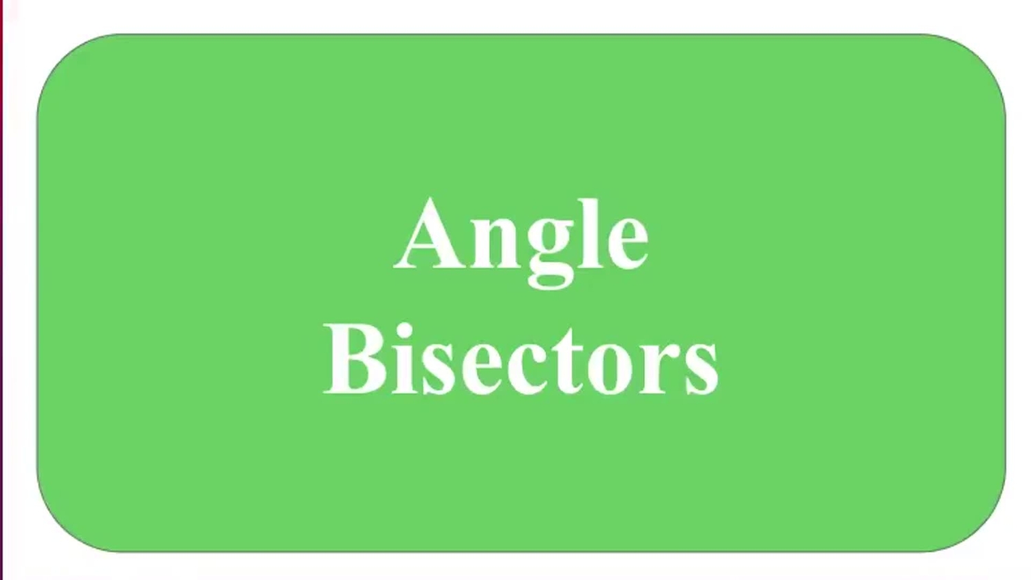 Angle bisectors