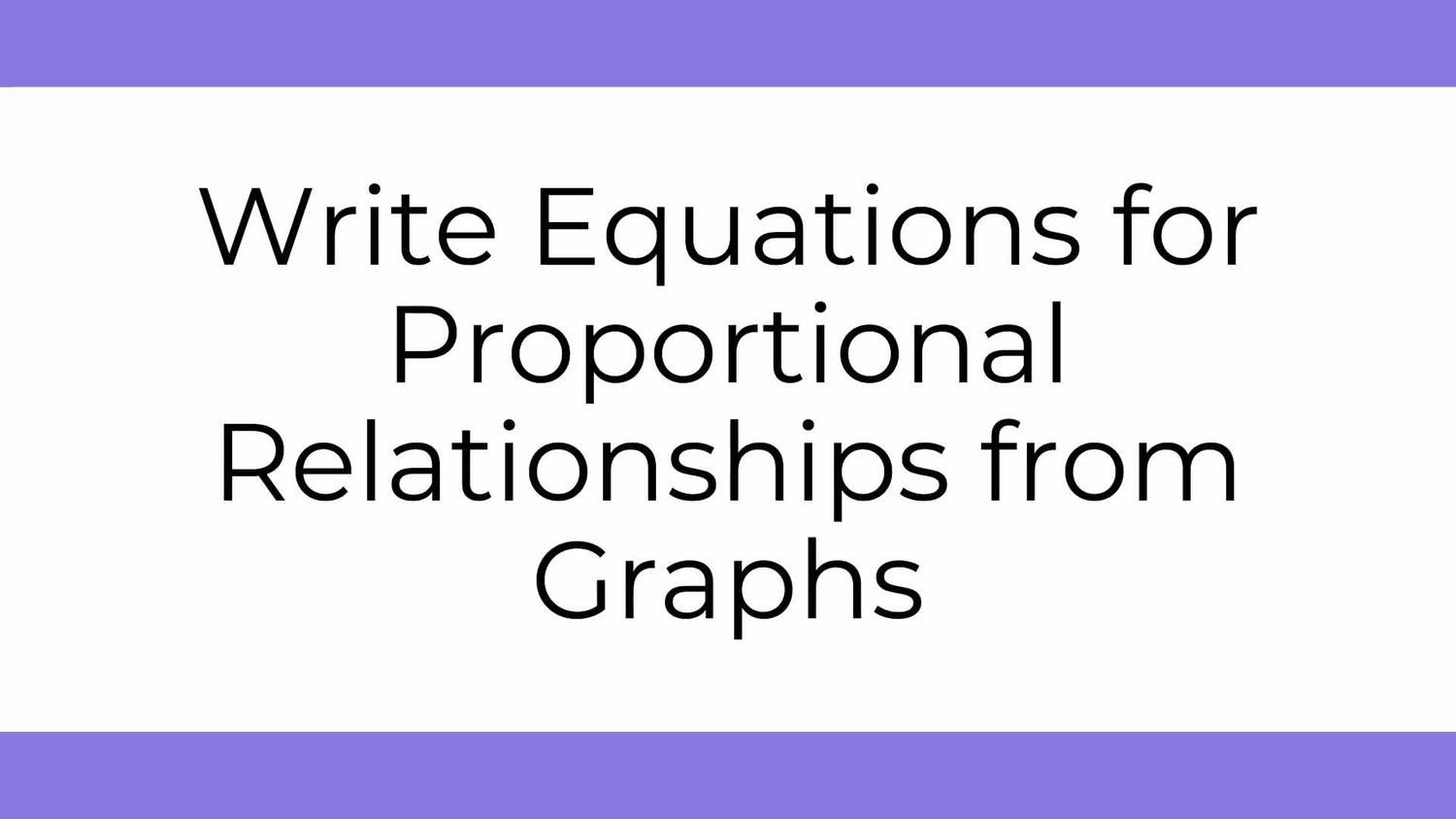 Write equations for proportional relationships from graphs
