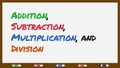 Thumbnail for Addition, subtraction, multiplication, and division facts video