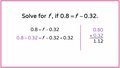 Thumbnail for Solve one-step equations with decimals and fractions video