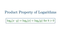 Thumbnail for Product property of logarithms video