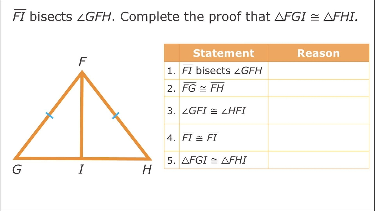 Proving triangles congruent by SSS, SAS, ASA, and AAS
