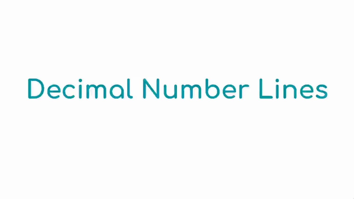 Decimal number lines