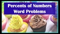 Thumbnail for Percents of numbers: word problems video