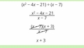 Thumbnail for Divide polynomials using synthetic division video