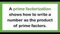 Thumbnail for Prime factorization video