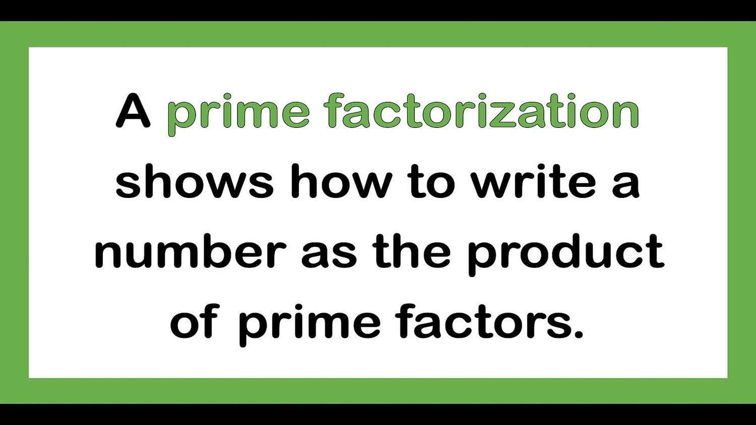Prime factorization