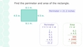 Thumbnail for Area and perimeter of rectangles with decimals video