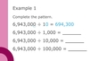 Thumbnail for Decimal division patterns over increasing place values video