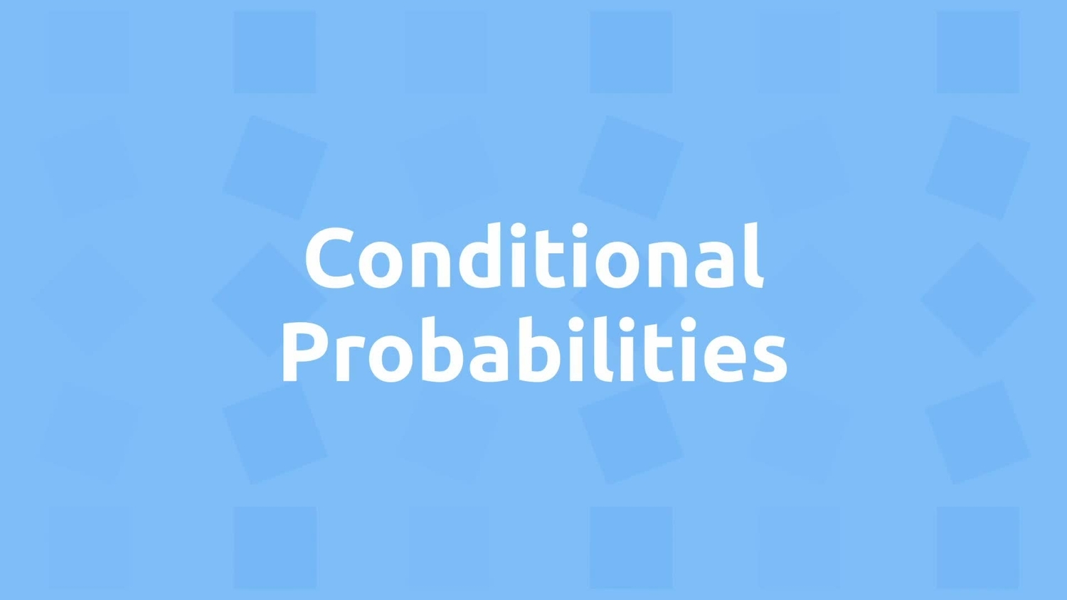 Find conditional probabilities