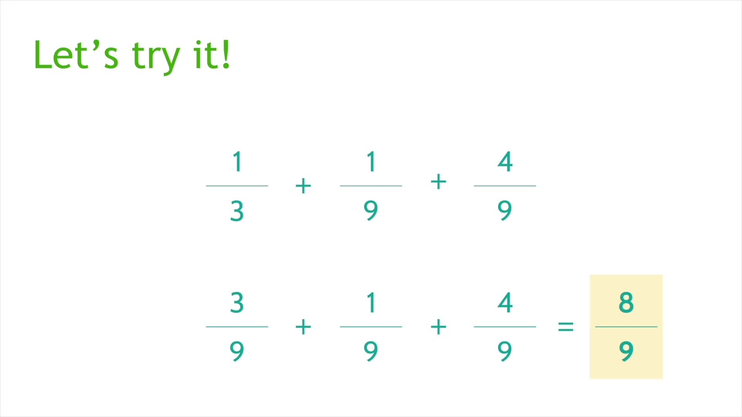 Add 3 or more fractions with unlike denominators