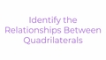 Thumbnail for Identify the relationships between quadrilaterals video