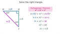 Thumbnail for Solve a right triangle video