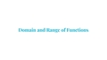 Thumbnail for Domain and range of functions video