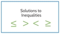 Thumbnail for Solutions to inequalities video