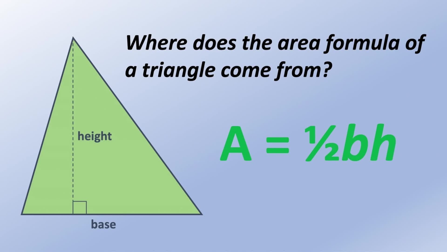 Understanding area of a triangle
