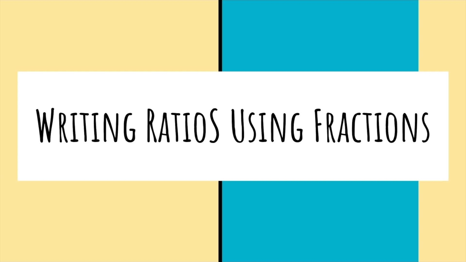Write a ratio using a fraction