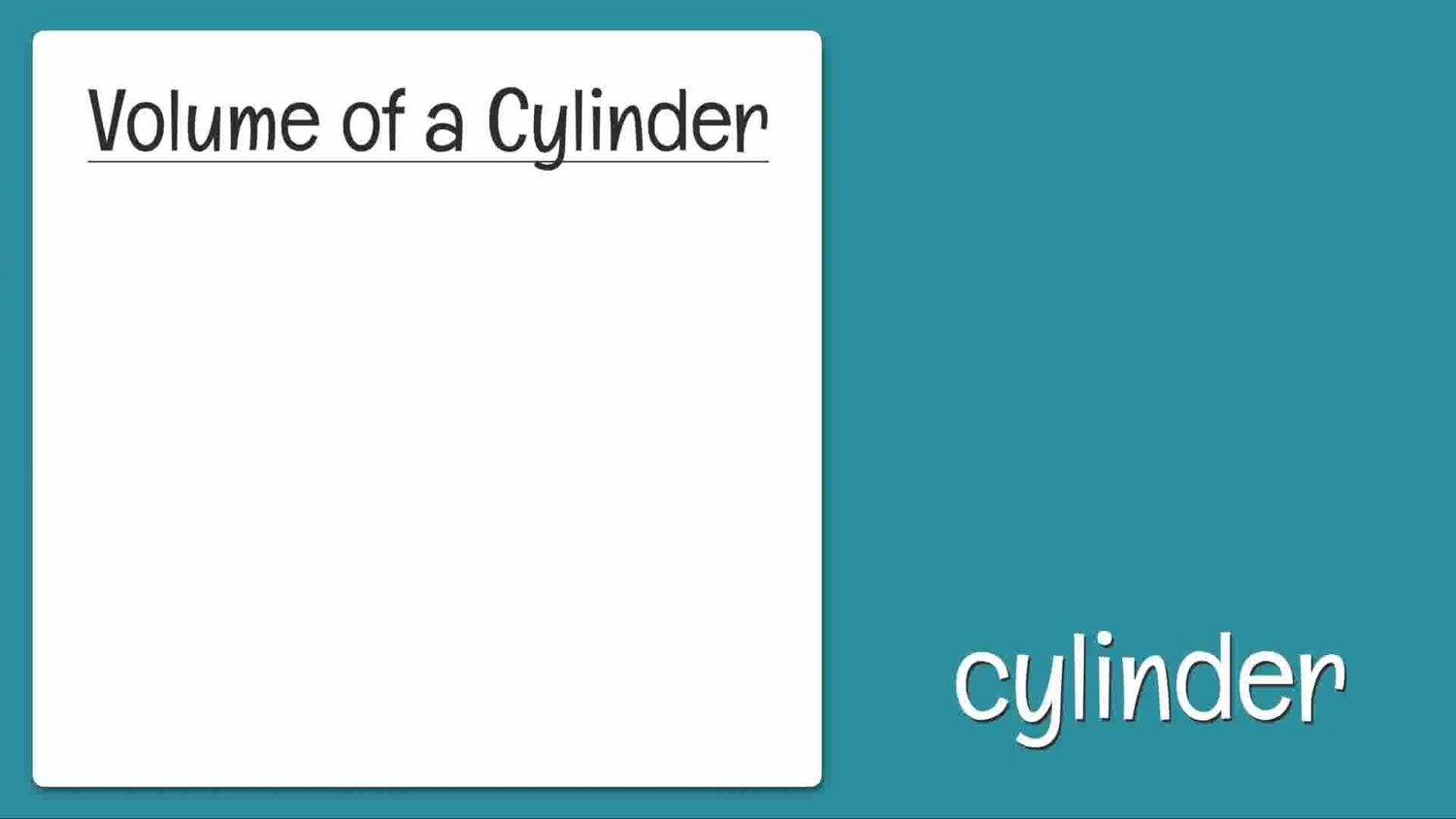 Volume of cylinders