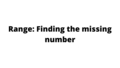 Thumbnail for Range: find the missing number video