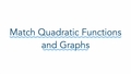 Thumbnail for Match quadratic functions and graphs video