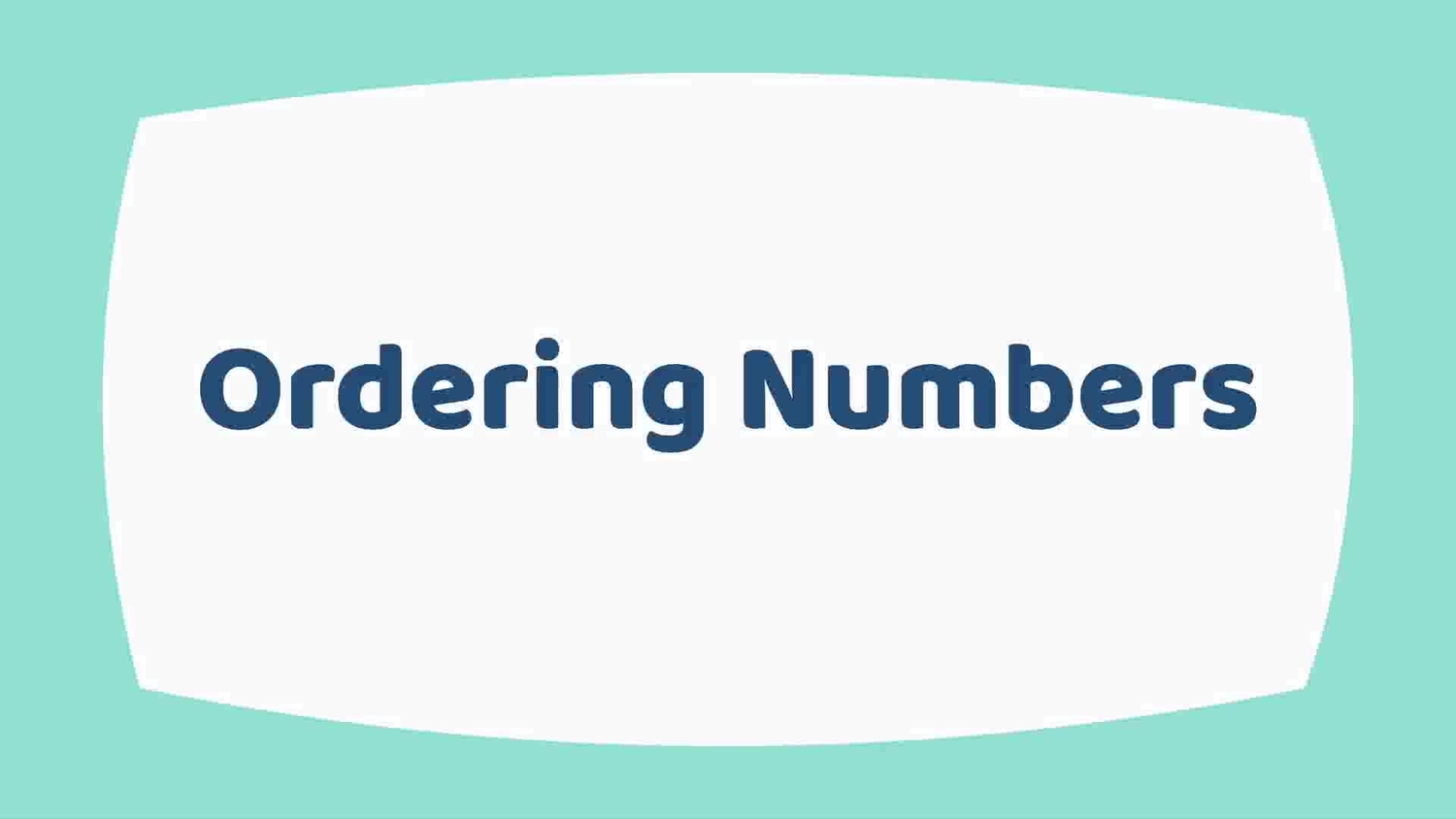 Put numbers up to 1,000 in order