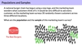 Thumbnail for Populations and samples video
