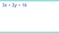 Thumbnail for Solve a system of equations using elimination video