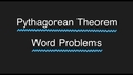 Thumbnail for Pythagorean theorem: word problems video