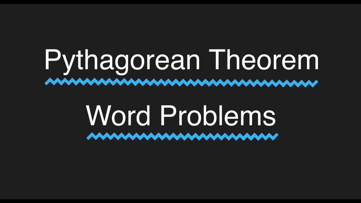 Pythagorean theorem: word problems