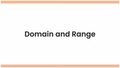 Thumbnail for Domain and range video