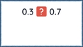 Thumbnail for Compare decimals on number lines video