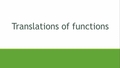 Thumbnail for Translations of functions video