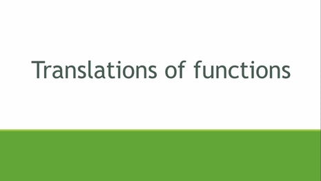 Translations of functions