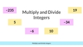 Thumbnail for Multiply and divide integers video