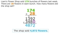 Thumbnail for Multiply by 2-digit numbers: word problems video