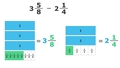Thumbnail for Subtract mixed numbers with unlike denominators video