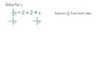 Thumbnail for Solve equations with variables on both sides: fractional coefficients video
