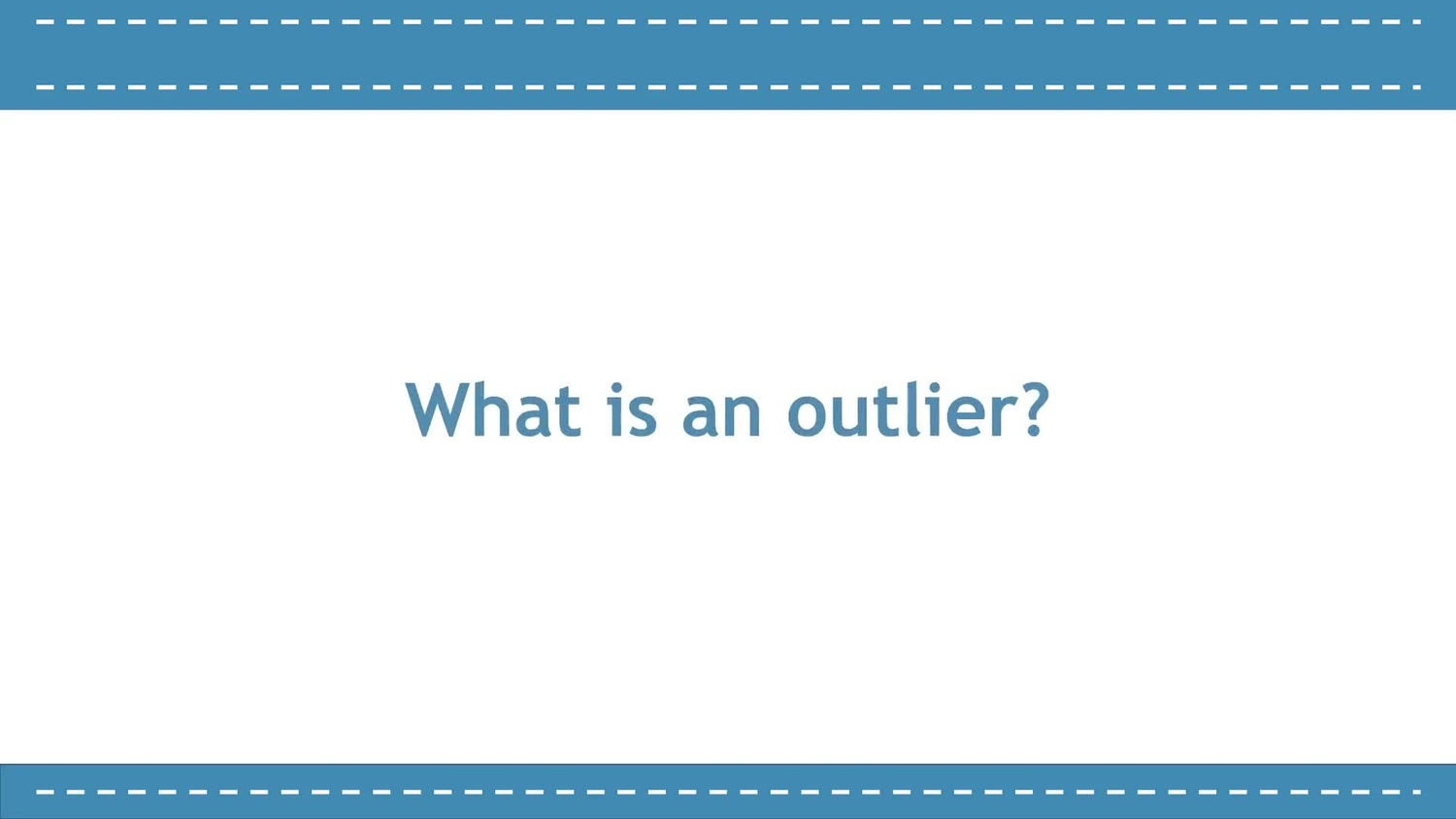 Outliers in scatter plots