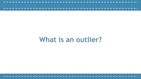 Outliers in scatter plots