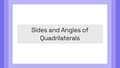 Thumbnail for Sides and angles of quadrilaterals video