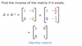 Thumbnail for Inverse of a 2 x 2 matrix video