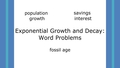 Thumbnail for Exponential growth and decay: word problems video