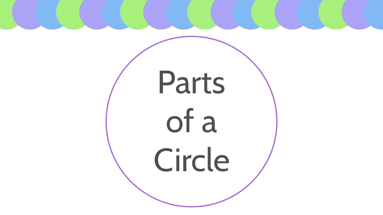 Parts of a circle